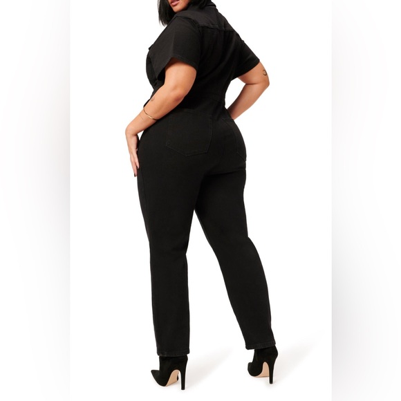 Good American Black Denim Jumpsuit - Picture 3 of 12